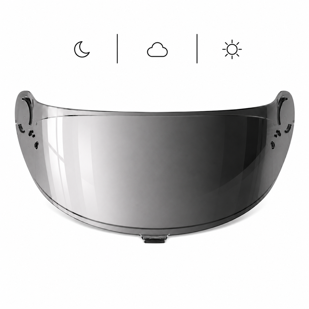 Photochromic visor for Shoei GT-Air 3 motorcycle helmet